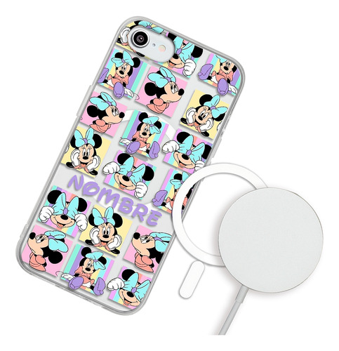 Funda Para iPhone Magsafe Minnie Mouse Con Tu Nombres