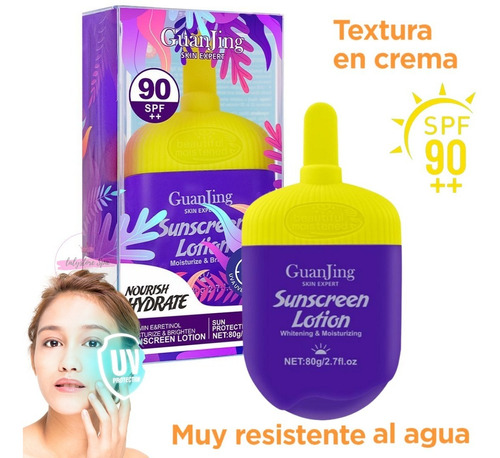 Protector Solar Blanqueador Hidratante 90 Spf Con Vitamina E