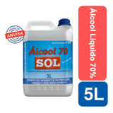 Alcool Sol Liquido 70º Inpm 5l - Super Sol