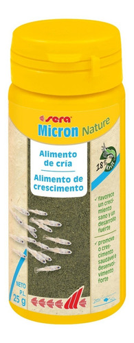 Sera Micron Nature 25gr Comida Polvo Cría Alevines Acuario