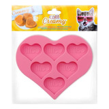 Catit Creamy Hielera Molde Silicona Premios Gatos Mascotas Color Rosado