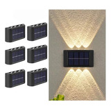 Luz Solar Para Jardín Exterior, 6 Piezas, Lámpara De Pared