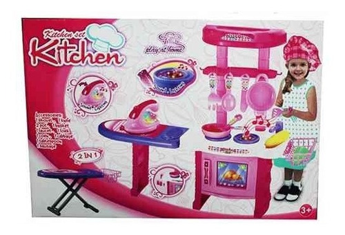 Cocina Infantil Luz Sonid Niña Kitchen Mesa Planchar 018-23