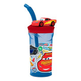 Vaso Toma Jugo Con Bombilla Figura 3d Disney Intek