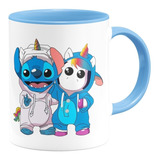 Taza Interior De Color Stitch Unicornio