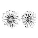 Aretes Pandora Margarita Flor Girasol Plata S925 Original