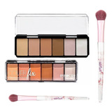 Estojo Paleta Corretivo Base Mia Make Kit 5 Cores + Pincel Tom Corretivo Nude