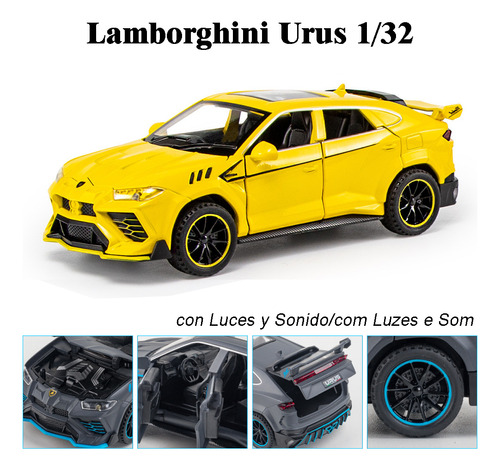 2023 Lamborghini Urus Suv Premium Miniatura Metal Coche 1/32