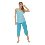 Pijama De Mujer Con Capri Lencatex