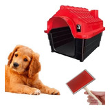 Kit Casinha P/ Dog Cat N3 E Escova Pet Rasqueadeira Chalesco