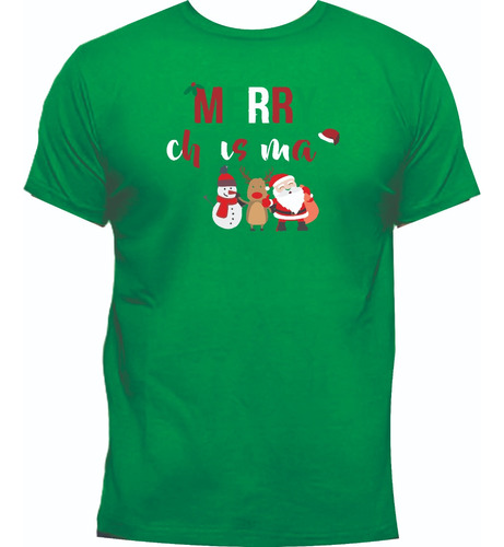 Camisetas Navidad Santa Reno Muñeco De Nieve Adulto Y Niño