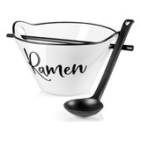 Dayyet Tazón De Cerámica Para Ramen Con Palillos Y Cuchara, 