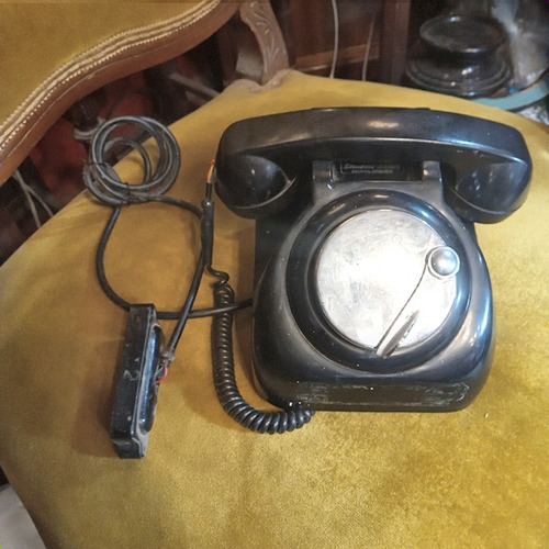 Teléfono Antiguo Negro De Baquelita Intercomunicador Retro 