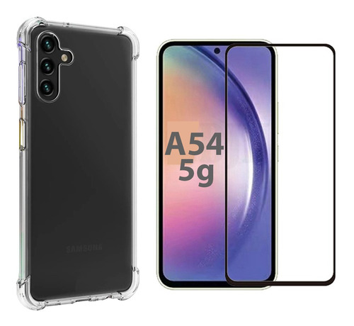 Kit Capa Capinha Para Galaxy A54 Anti Impacto + Película 3d