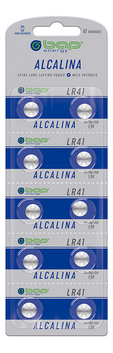 Baterias Alcalina Lr41-ag3 1.5v Cartela C/10uni Bap