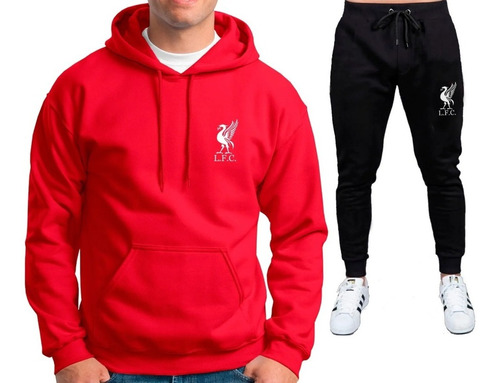 Kit = Blusa + Calça Moletom Liverpool Time Futebol Conjunto