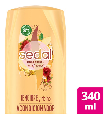 Sedal Natural Jengibre Y Ricino Acondicionador 340ml