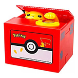 Alcancía Pokemon Pikachu 11cm Caja Roba Monedas Animada 