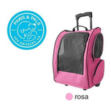 Mochila De Carrito Transportadora Paws & Pals Perro Y Gato Color Rosa