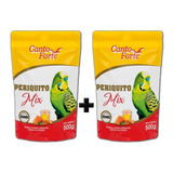 Kit 2 Ração Periquito Mix Premium - 500gr - Canto Forte