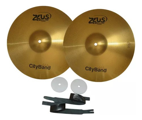 Prato Bateria Zeus 16 Polegadas Fanfarra Brass Zma16 O Par Cor Latão