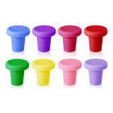 8 Tapones De Silicona Para Botellas De Vino, Reutilizables,