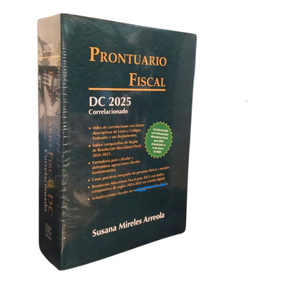 Prontuario Fiscal Dc 2025 De Susana Mireles Arreola Editorial Cengage Learning Tapa Blanda En Español 2025 | Envío gratis
