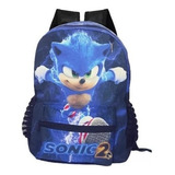 Mochila Juvenil Sonic 2 Escolar Meninos Costas Infantil 