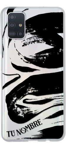 Funda Para Galaxy Manchas Negras Pintura Con Nombre