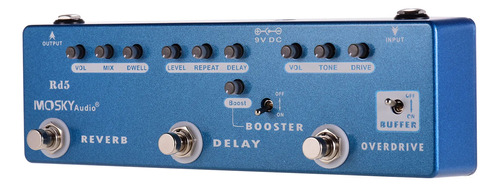 Pedaleira  Mosky Rd5 Reverb Delay Overdrive Booster Buffer