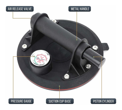 Ventosa De Vidrio De 8,0 En Con Ventosa De Vacío De Alta Res