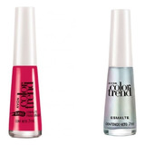 Rosa Hollywood 5 Free Y Top Coat Brillo Holografico Avon Set