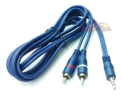 Cable Miniplug A 2 Rca 1,8 Mtrs Reforzado Enmallado Arwen
