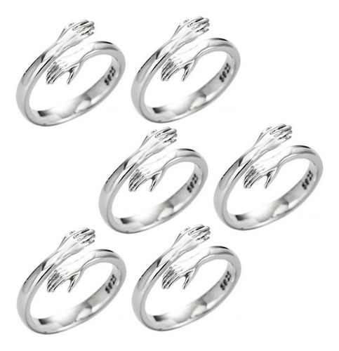 6 Anillos De Abrazo De Tamaño Ajustable For Regalo De Parej