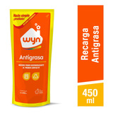 Antigrasa Wyn Doypack 450ml Recarga