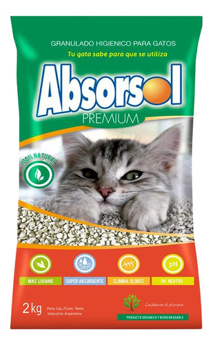 Absorsol Piedras Sanitarias Gato 3,6 Kg Envío Rápido Nuska