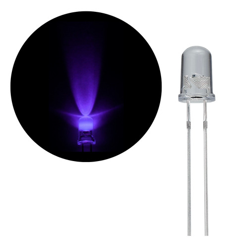 400 Led Ultravioleta / Morado De 5mm