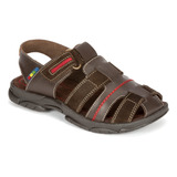 Sandalias De Piel Ferrato Boys Semicerrado Niño Cafe