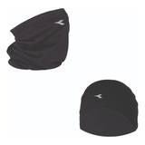 Combo Cuello  Gorro Termico Diadora Lycra Deportivo Pack X2