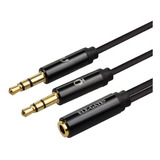 Adaptador De Audio Estéreo 3.5 Mm Para Audifono Y Micrófono 