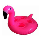 Boia Inflável Porta 4 Copos Flamingo 40x30 Cm Praia Piscina