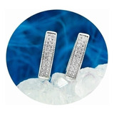 Aretes Broqueles Oro Blanco 18k Diamante Mujer Elegante Lujo