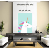 Vinilo Decorativo 40x60cm Unicornio Rainbow Deco Minimalista