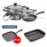 Set Bateria Cocina Tramontina Ollas+ Sarten+ Bifera+ Fuente.