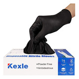 Guantes Desechables De Nitrilo Color Negro 100 Piezas