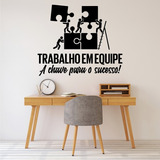 Adesivo De Parede Decorativo Trabalho Em Equipe Empresa