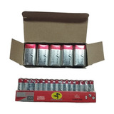 Kit Bateria 9v C/ 10 Uni E 1 Caixa Pilha Aaa Com 60 Uni