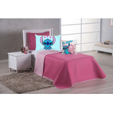 Roupa D Cama Colcha Solteiro Feminino 4pçs Dupla Face Stichi