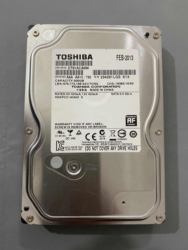 Disco Duro Interno Toshiba 3.5 Sata