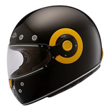 Casco Moto Integral Smk El Dorado Vintage Tipo Ruby Color Negro/amarillo Diseño Solid Tamaño Del Casco Xl